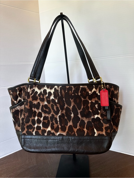 Coach Handbags - Coach Park Ocelot Leopard Print Carrie Tote w/Red Hangtag